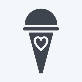 Icon Ice Cream. suitable for Summer symbol. glyph style. simple design editable. design template vector. simple illustration vector