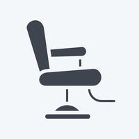 Icon Barber Chair. suitable for Barbershop symbol. glyph style. simple design editable. design template vector. simple illustration vector