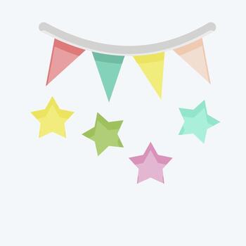 Icon Party. suitable for Summer symbol. flat style. simple design editable. design template vector. simple illustration vector