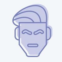 Icon Haircut. suitable for Barbershop symbol. two tone style. simple design editable. design template vector. simple illustration vector