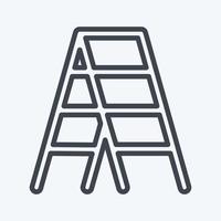 Icon Stepladder. suitable for Paint Art Tools symbol. line style. simple design editable. design template vector. simple illustration vector