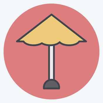 Icon Beach. suitable for Summer symbol. color mate style. simple design editable. design template vector. simple illustration vector