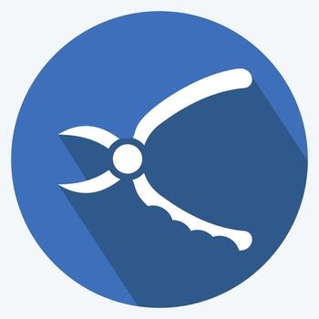 Icon Pruners. suitable for Garden symbol. long shadow style. simple design editable. design template vector. simple illustration vector