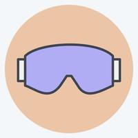 icono de bolsillo de vidrio para gafas. adecuado para el símbolo de ropa deportiva. estilo compañero de color. diseño simple editable. vector de plantilla de diseño. ilustración sencilla