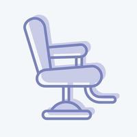 Icon Barber Chair. suitable for Barbershop symbol. two tone style. simple design editable. design template vector. simple illustration vector