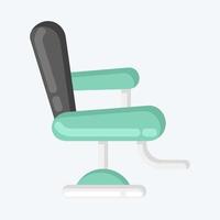 Icon Barber Chair. suitable for Barbershop symbol. flat style. simple design editable. design template vector. simple illustration vector