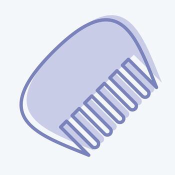 peine de icono. adecuado para el símbolo de la barbería. estilo de dos tonos. diseño simple editable. vector de plantilla de diseño. ilustración sencilla