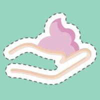 Sticker line cut Shave Foam. suitable for Barbershop symbol. simple design editable. design template vector. simple illustration vector