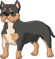 american bully perro dibujos animados color clipart vector