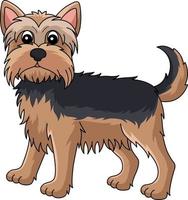 Yorkshire Terrier Dog Cartoon Colored Clipart vector