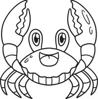 Red Jamaican Crab Isolated Coloring Page for Kids vector