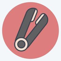 Icon Styling Iron. suitable for Barbershop symbol. color mate style. simple design editable. design template vector. simple illustration vector