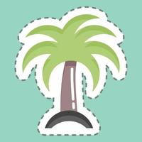 Sticker line cut Palm. suitable for Summer symbol. simple design editable. design template vector. simple illustration vector