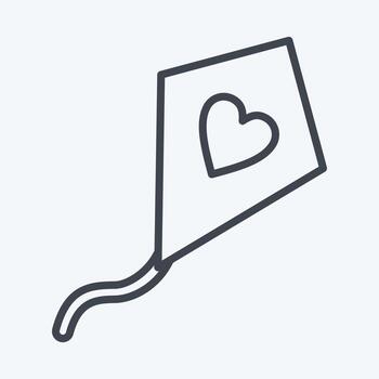 Icon Kite. suitable for Summer symbol. line style. simple design editable. design template vector. simple illustration vector