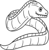 Eel Isolated Coloring Page for Kids vector