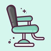 Icon Barber Chair. suitable for Barbershop symbol. MBE style. simple design editable. design template vector. simple illustration vector