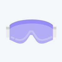 Icon Goggle Glass Pocket. suitable for sportswear symbol. flat style. simple design editable. design template vector. simple illustration vector