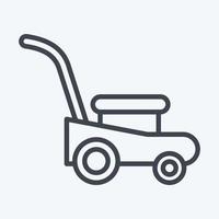 Icon Mower. suitable for Garden symbol. line style. simple design editable. design template vector. simple illustration vector