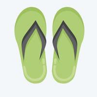 chanclas de icono. adecuado para el símbolo de verano. estilo plano diseño simple editable. vector de plantilla de diseño. ilustración sencilla