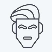 corte de pelo de icono. adecuado para el símbolo de la barbería. estilo de línea diseño simple editable. vector de plantilla de diseño. ilustración sencilla