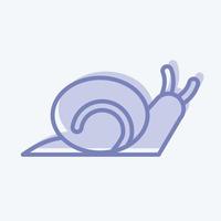 Icon Snail. suitable for Garden symbol. two tone style. simple design editable. design template vector. simple illustration vector