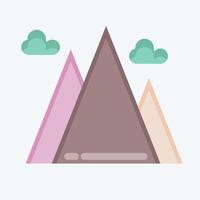 Icon Mountain. suitable for Summer symbol. flat style. simple design editable. design template vector. simple illustration vector