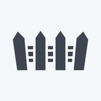 Icon Fence. suitable for Garden symbol. glyph style. simple design editable. design template vector. simple illustration vector