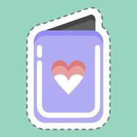 Sticker line cut Passport. suitable for Summer symbol. simple design editable. design template vector. simple illustration vector