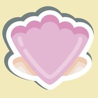 Sticker Shell. suitable for Summer symbol. simple design editable. design template vector. simple illustration vector
