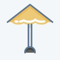 Icon Beach. suitable for Summer symbol. doodle style. simple design editable. design template vector. simple illustration vector