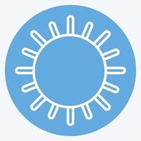 Icon Sun. suitable for Summer symbol. blue eyes style. simple design editable. design template vector. simple illustration vector