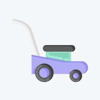 Icon Mower. suitable for Garden symbol. flat style. simple design editable. design template vector. simple illustration vector