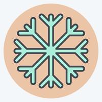 icono a prueba de nieve. adecuado para el símbolo de ropa deportiva. estilo compañero de color. diseño simple editable. vector de plantilla de diseño. ilustración sencilla