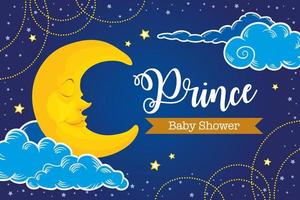 baby shower backdrop for baby boy vector