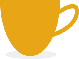 Handzeichnung orange Kaffeetasse, transparenter Hintergrund. png