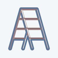 Icon Stepladder. suitable for Paint Art Tools symbol. doodle style. simple design editable. design template vector. simple illustration vector