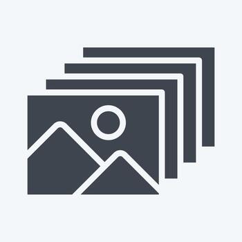 Icon Gallery. suitable for Paint Art Tools symbol. glyph style. simple design editable. design template vector. simple illustration vector