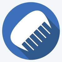 Icon Comb. suitable for Barbershop symbol. long shadow style. simple design editable. design template vector. simple illustration vector