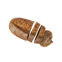 Multigrain bread cutout, Png file