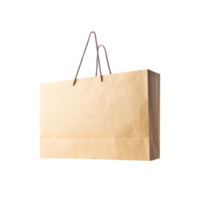 Brown paper shopping bag cutout, Png file