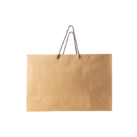 Brown paper shopping bag cutout, Png file