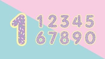 Alphabet Numbers with Colorful Sprinkles vector