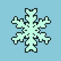 Fully editable snowflake icon vector illustration pixel art for game development, graphic design, poster and art