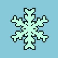 Fully editable snowflake icon vector illustration pixel art for game development, graphic design, poster and art