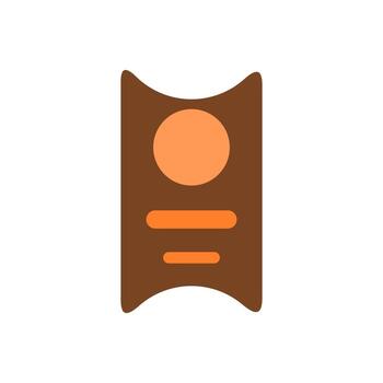 ticket lineart for icon and object vector