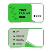 cool green color business card vector