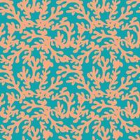 corals seamless pattern. Background with corals . Flat colorful vector illustration.