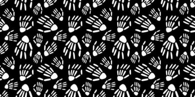 Skeleton hand seamless pattern vector