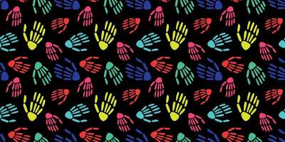 pattern of Skeleton hands. Halloween pattern vector