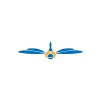 diseño de logotipo de icono de libélula vector